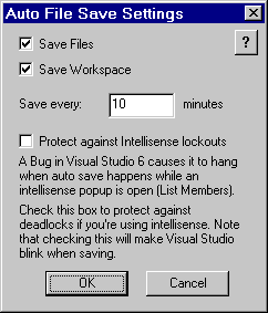 autosave dialog