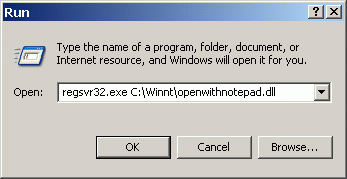 open with notepad install